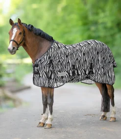 Waldhausen Fliegendecke Zebra schwarz/weiß New