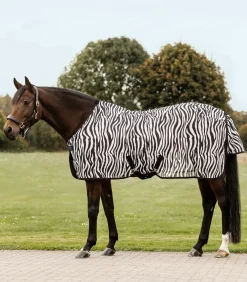 Waldhausen Fliegendecke Zebra mit Kreuzgurten schwarz/weiß Best