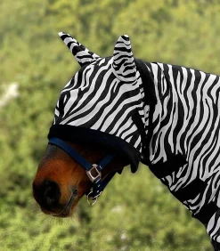 Waldhausen Fliegenmaske Zebra Ekzemer schwarz/weiß Hot