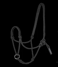 Waldhausen Knotenhalfter mit beweglichem Ring schwarz Online