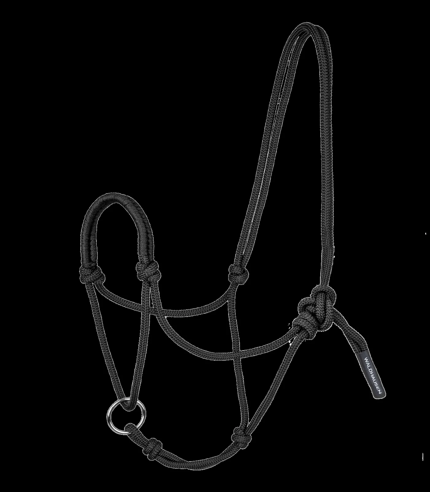 Waldhausen Knotenhalfter mit beweglichem Ring schwarz Online
