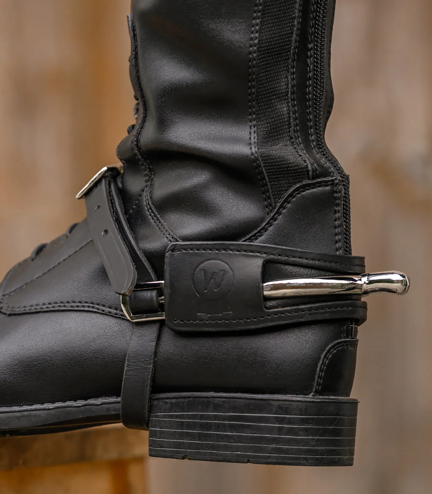Waldhausen Leder Sporenschutz, Paar schwarz Discount