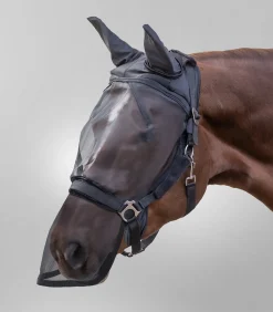 Waldhausen PREMIUM Fliegenmaske f. Halfter, mit Ohren- und Nasenschutz Discount