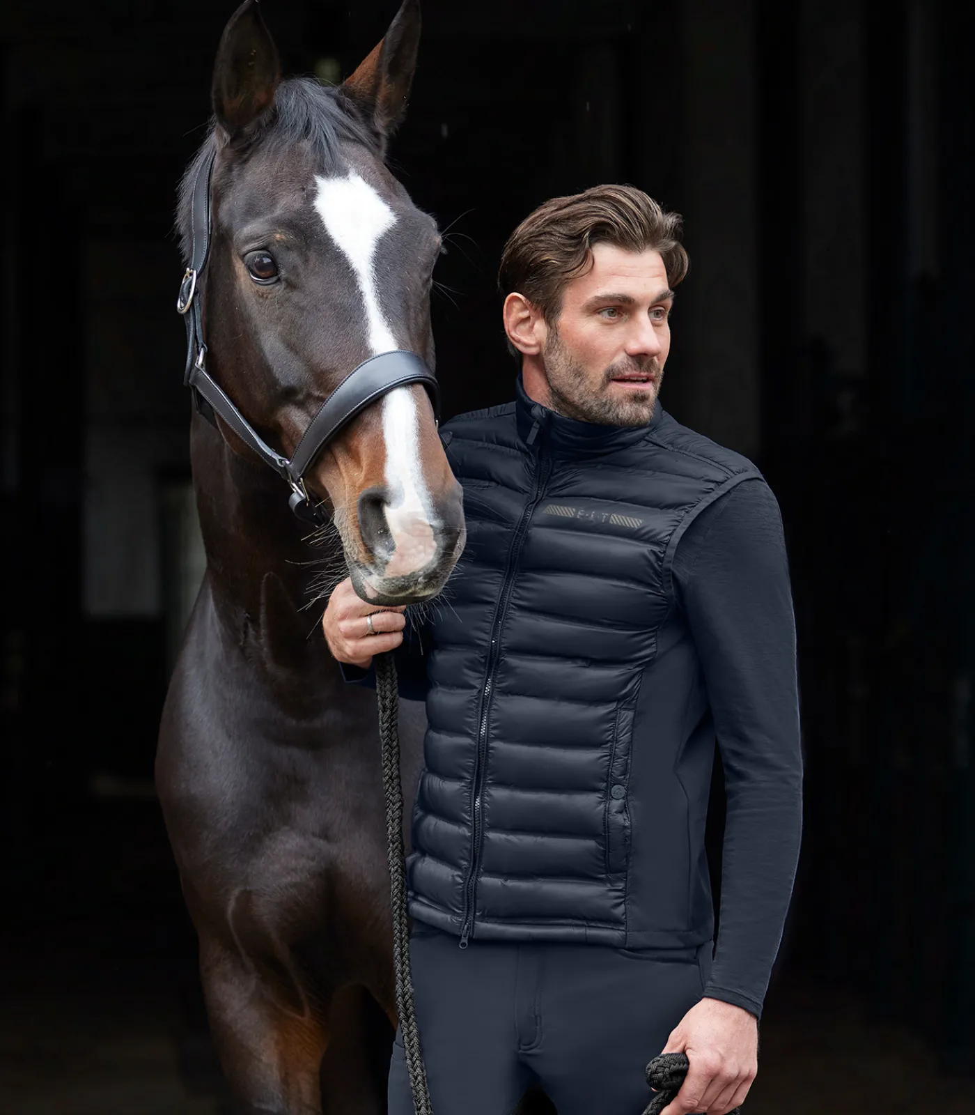 ELT Softshell-Mix Weste Maine, Herren tiefblau New