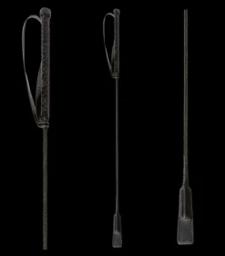 Waldhausen Springgerte mit schmaler Lederklatsche schwarz Outlet
