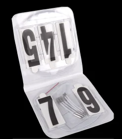 Waldhausen Startnummern Set, oval, mit Gummis Clearance