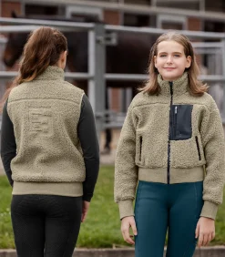 ELT Teddy Fleece Jacke Alba, Teens beigegrau Hot