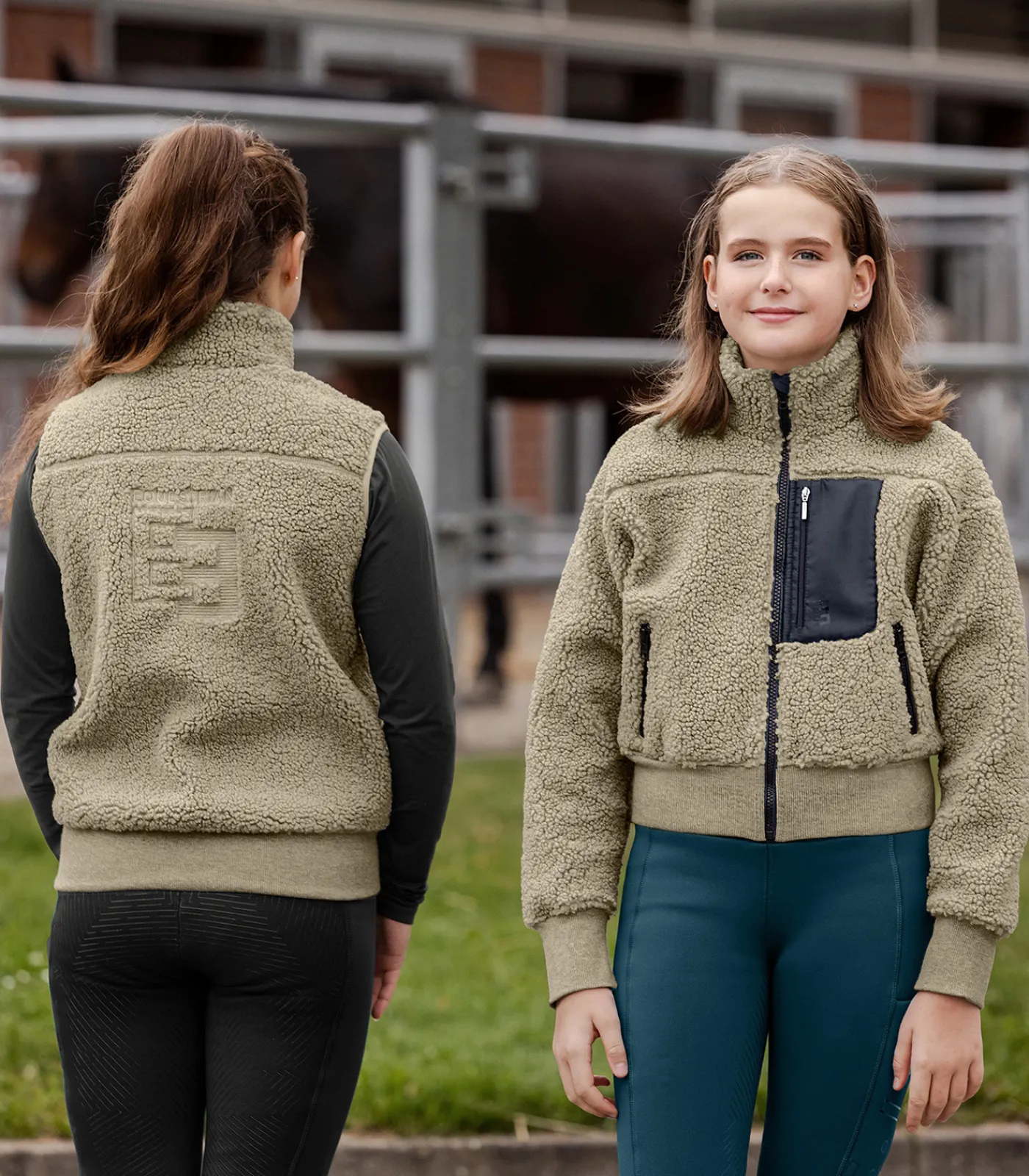 ELT Teddy Fleece Jacke Alba, Teens beigegrau Hot